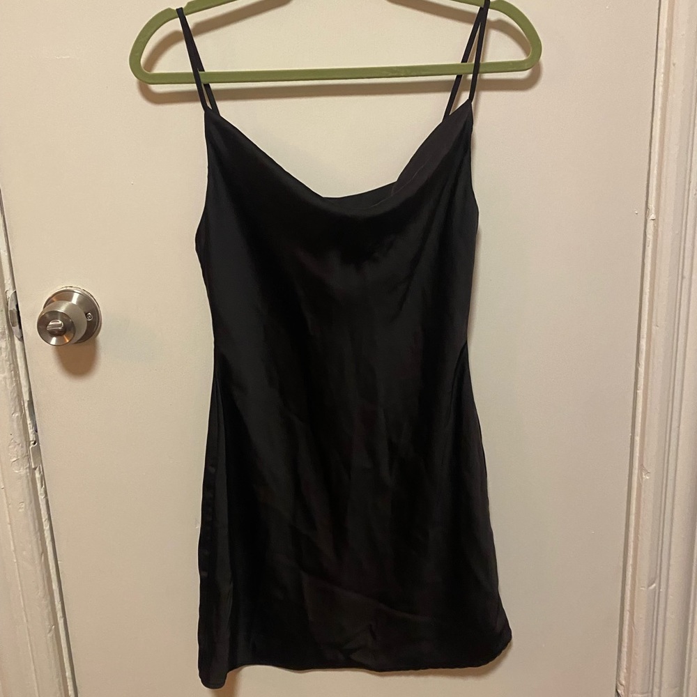 Urban Outfitters satin cow-neck mini dress, medium, worn once